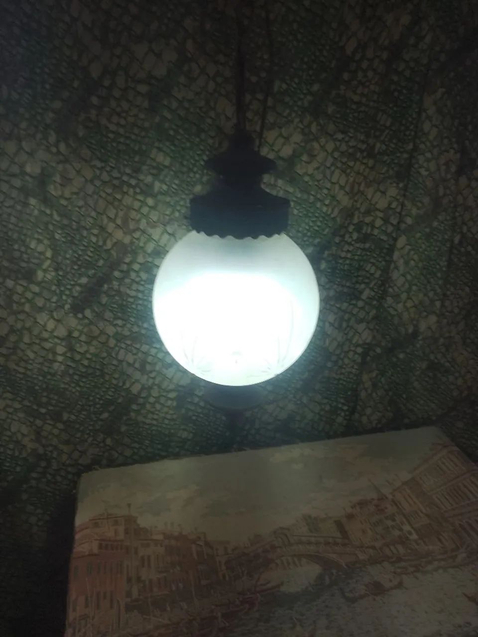 Lustre antigo lua cheia,médio? - Foto 2