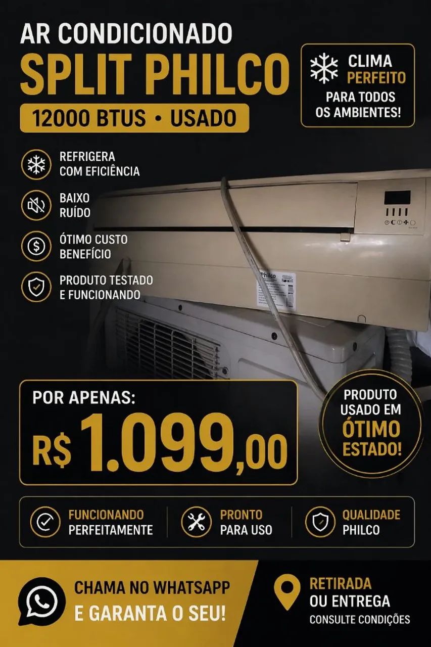 Ar condicionado Split philco 12000 btus