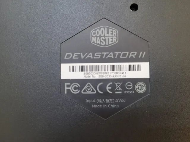 Kit teclado e Mouse Cooler Master Devastator led azul semi mecânico preto usb - Foto 3