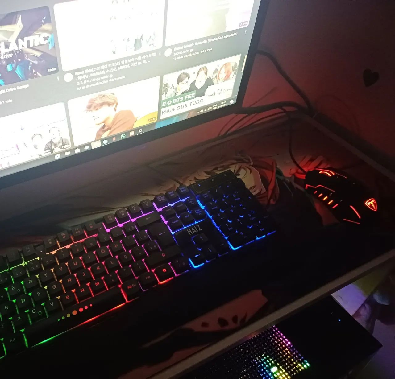 Teclado e mouse gamer