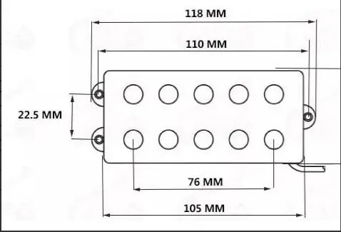 Captador Humbucker Ceramico Para Baixo Music Man 5 Cordas Ativo ou Passivo 4 fios - Foto 4