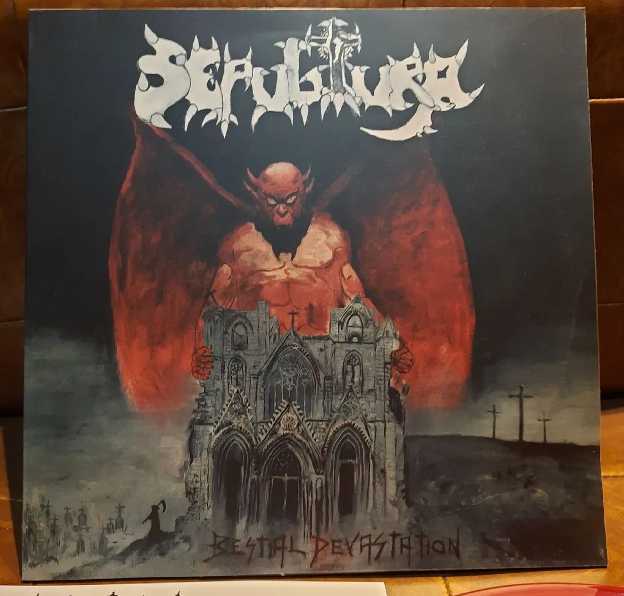 Lp Split Sepultura (Bestial Devastation) Overdose (Seculo XX) Novo, Limitado, vinil vermel