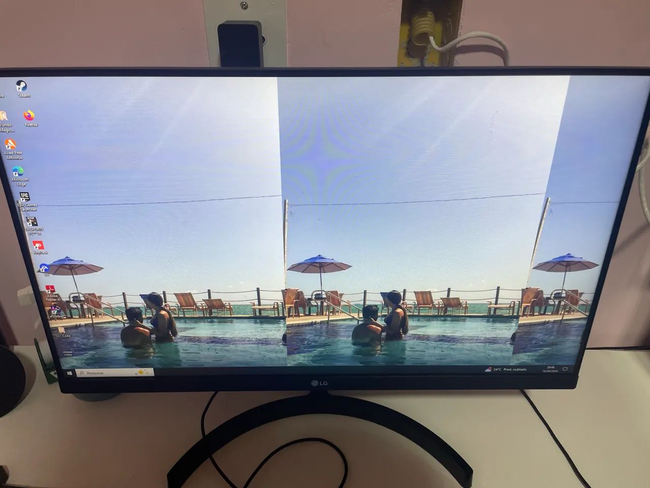 Monitor LG 25 polegadas com borda infinita