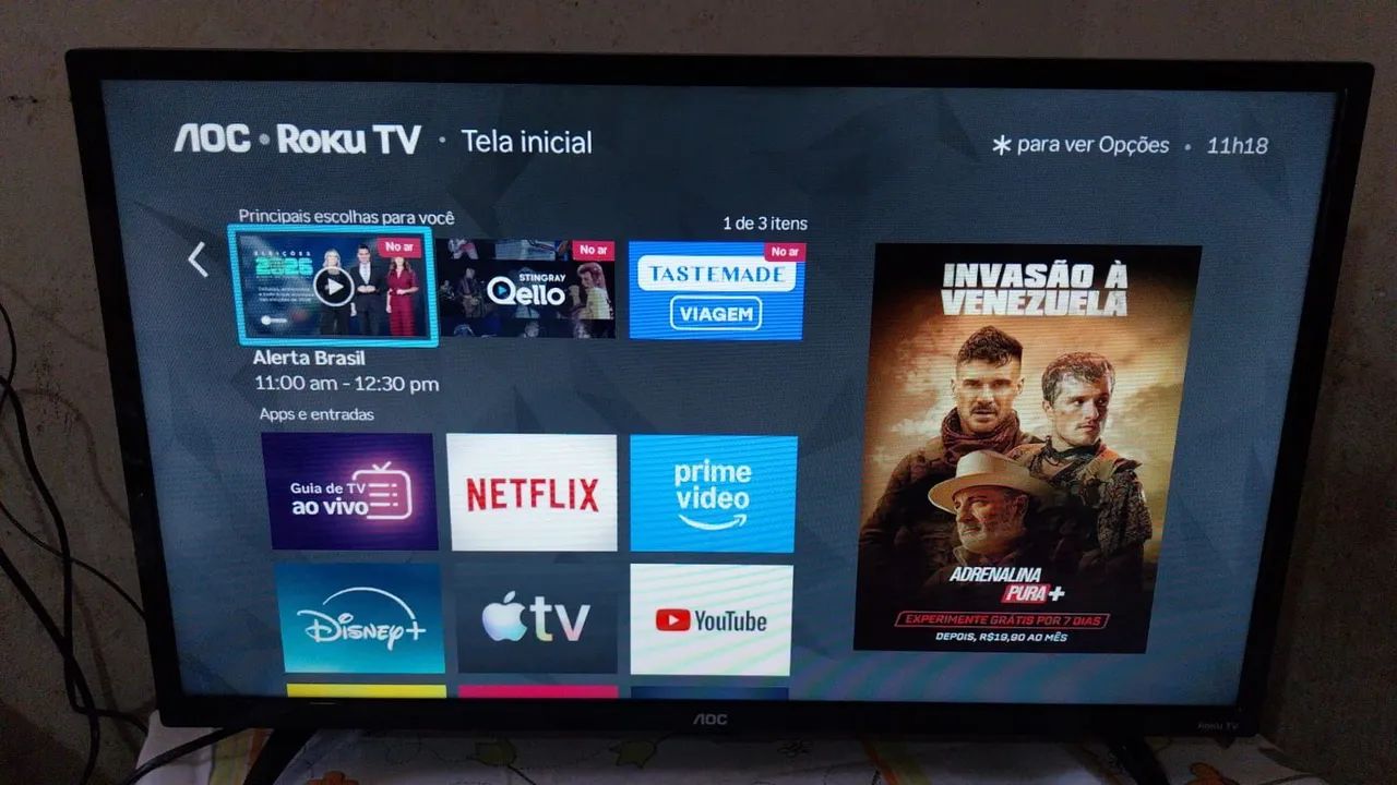 Tv aoc 32 polegadas smart roku  - Foto 4