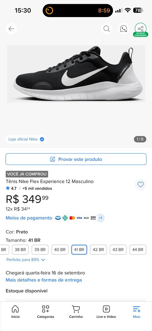 Tênis Nike 41 novo original - Foto 5