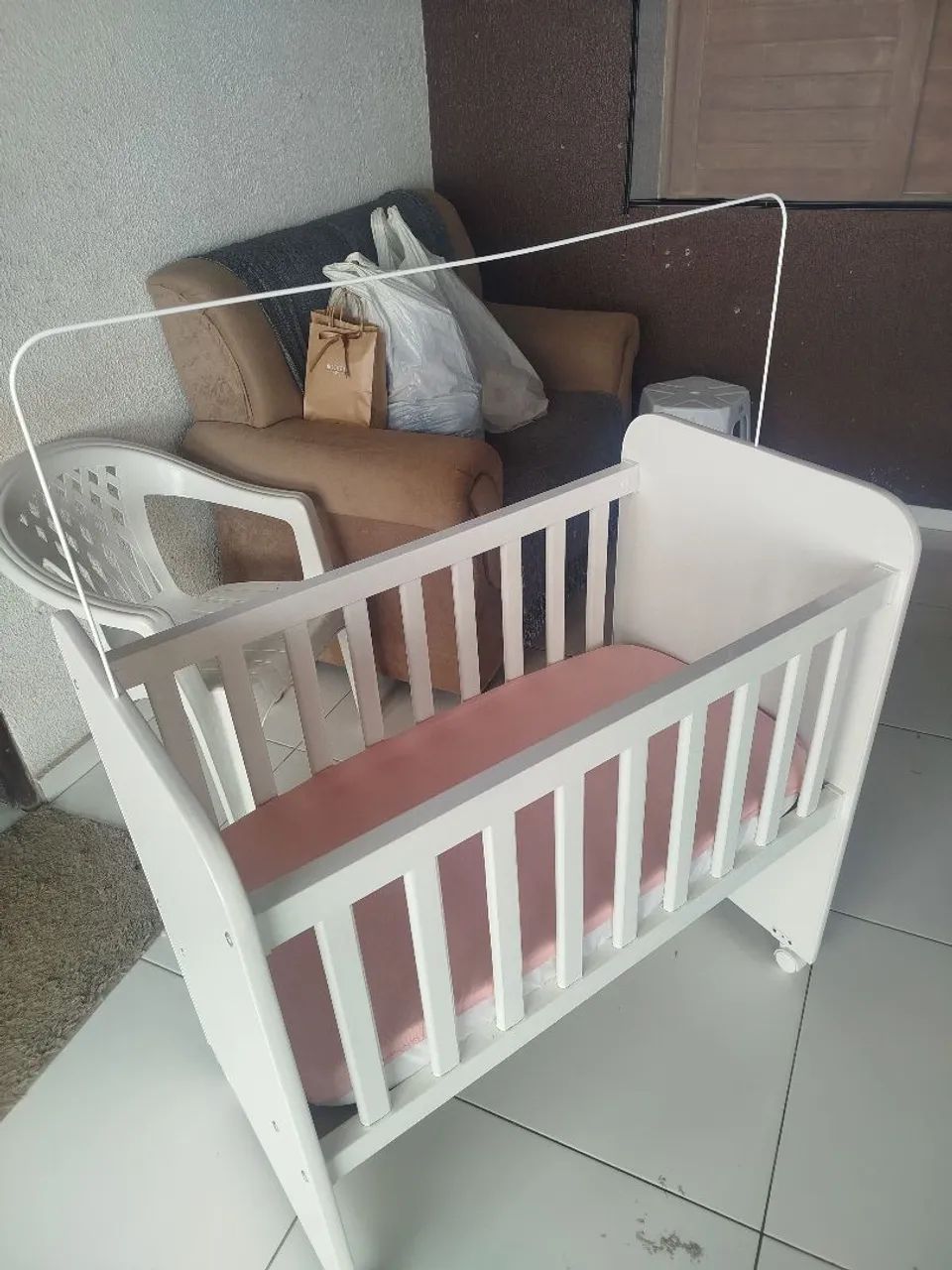 Mini Berço 100% MDF com colchão  - Foto 3