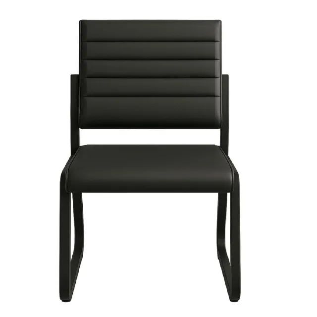 Poltrona Para Escritório Estofada Preta Conforto Ergonômico E Durabilidade 35119 - Foto 2