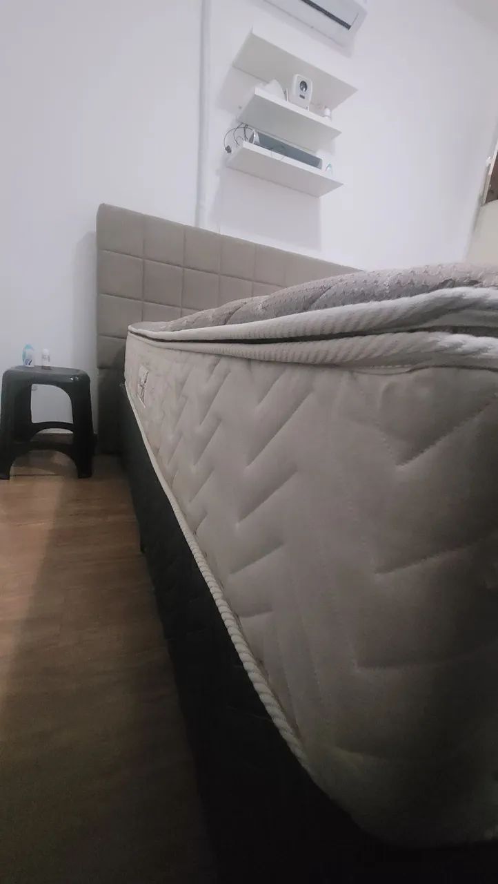 Conjunto Cama casal com base box e cabeceira - Foto 4