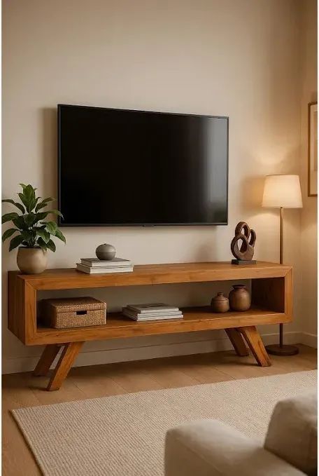 Rack tv madeira maci ça  - Foto 2