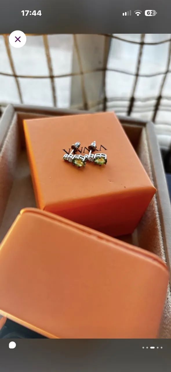 Brinco Vivara Prata com Peridoto e topázio  - Foto 3