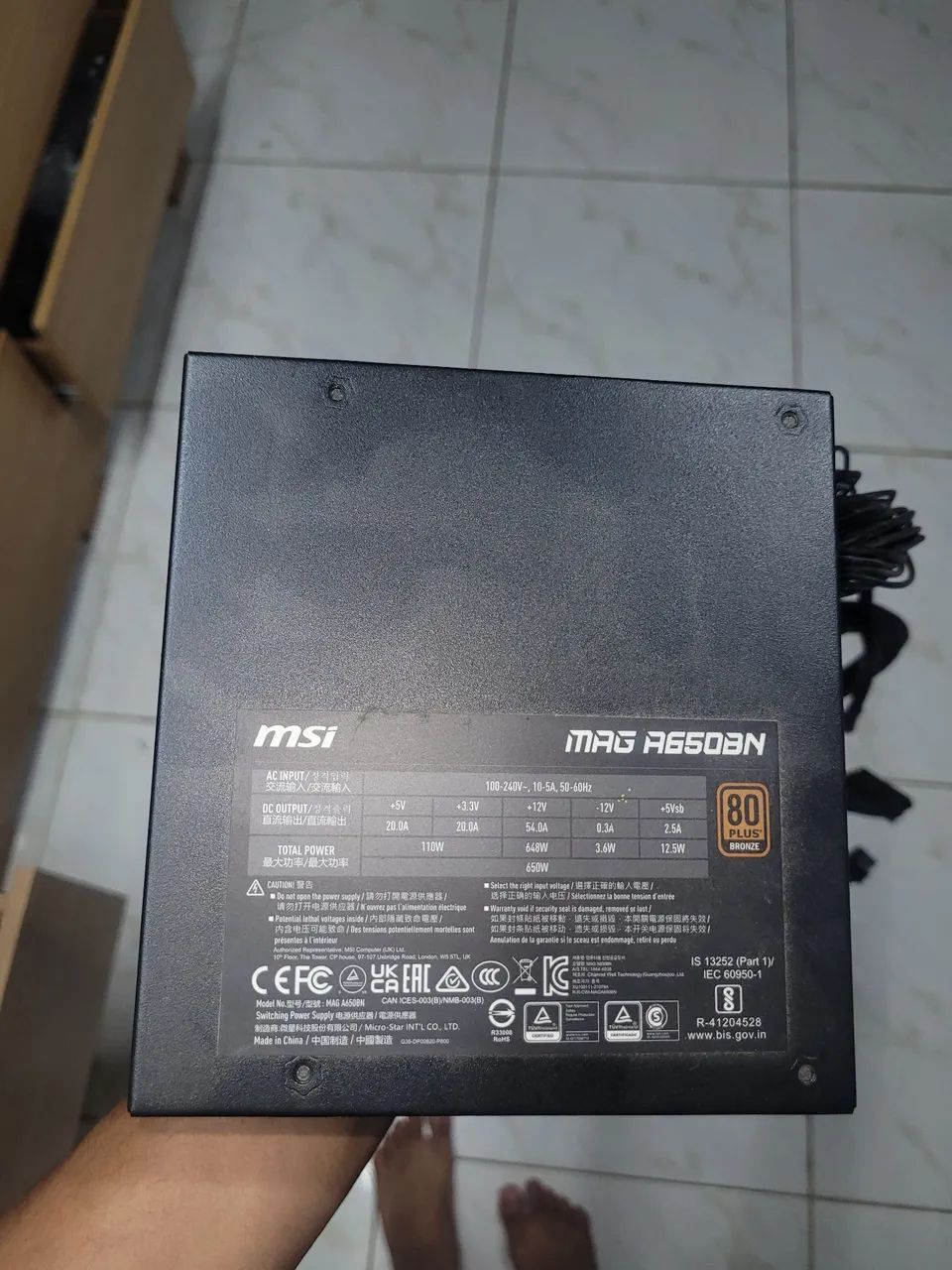 Fonte MSI Mag 650W