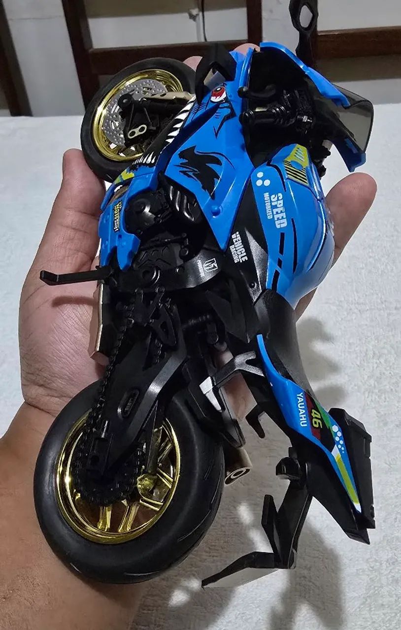 Moto miniatura Yamaha R1 Valentino Rossi - Foto 3