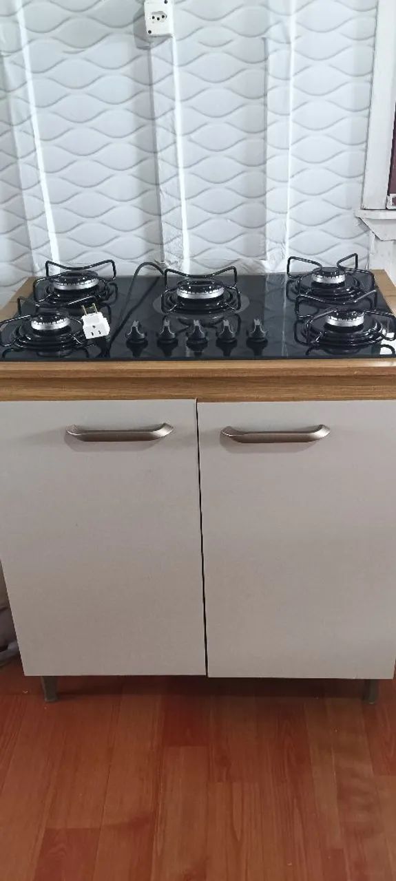 Cooktop 5 bocas com balcão 