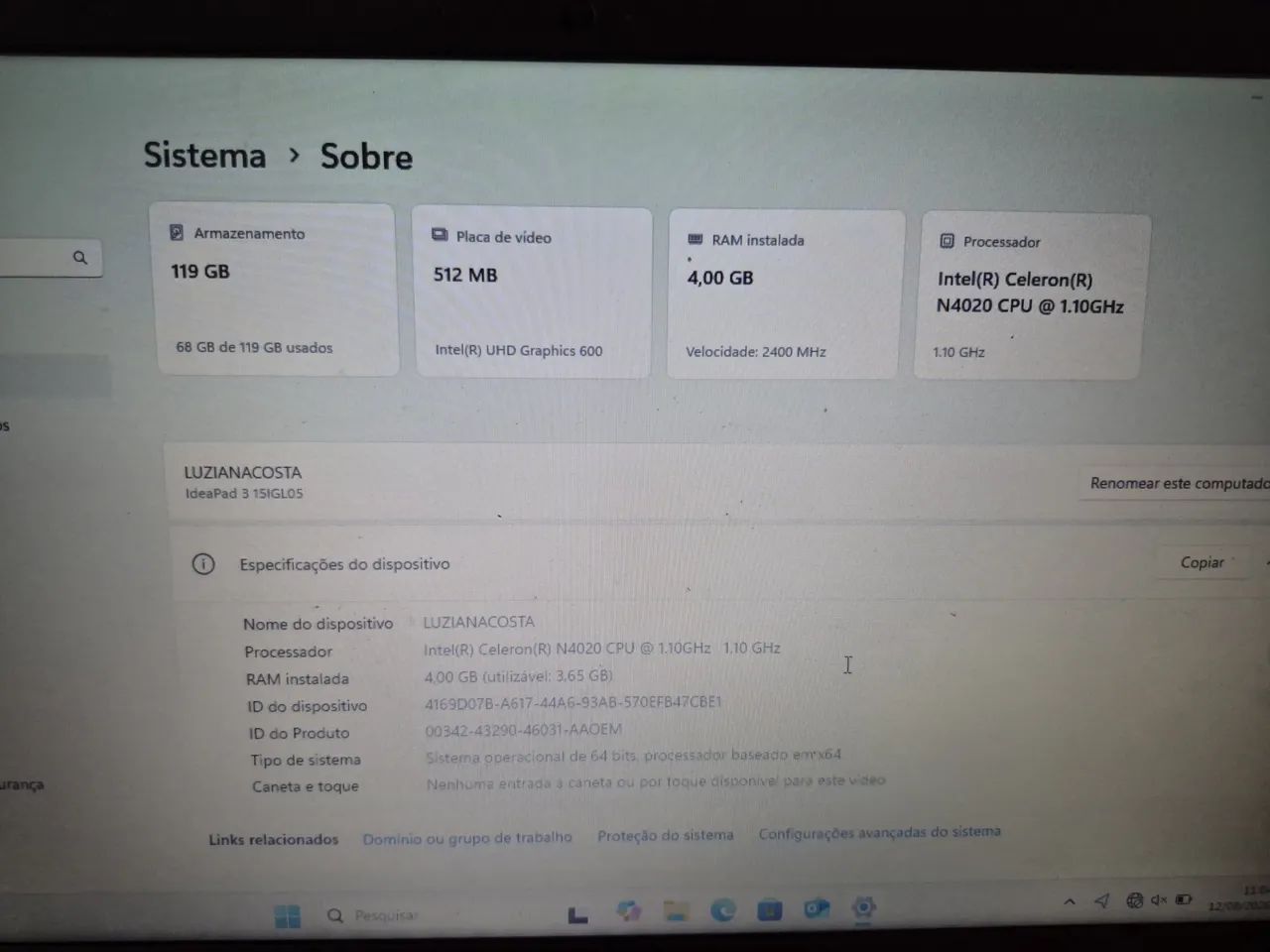 Notebook LENOVO - Foto 3