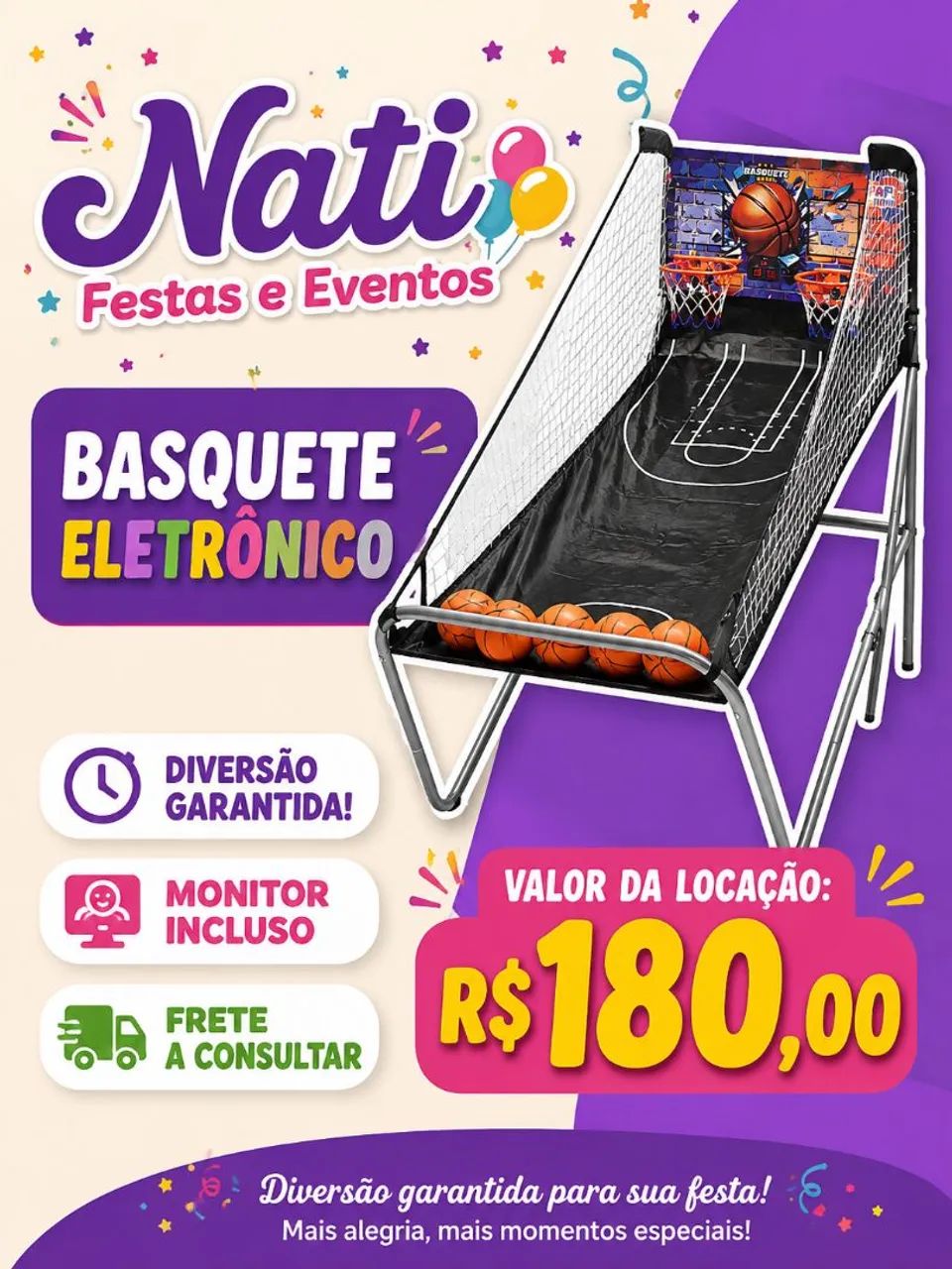Basquete eletrônico e Brinquedos para Locação  - Foto 2