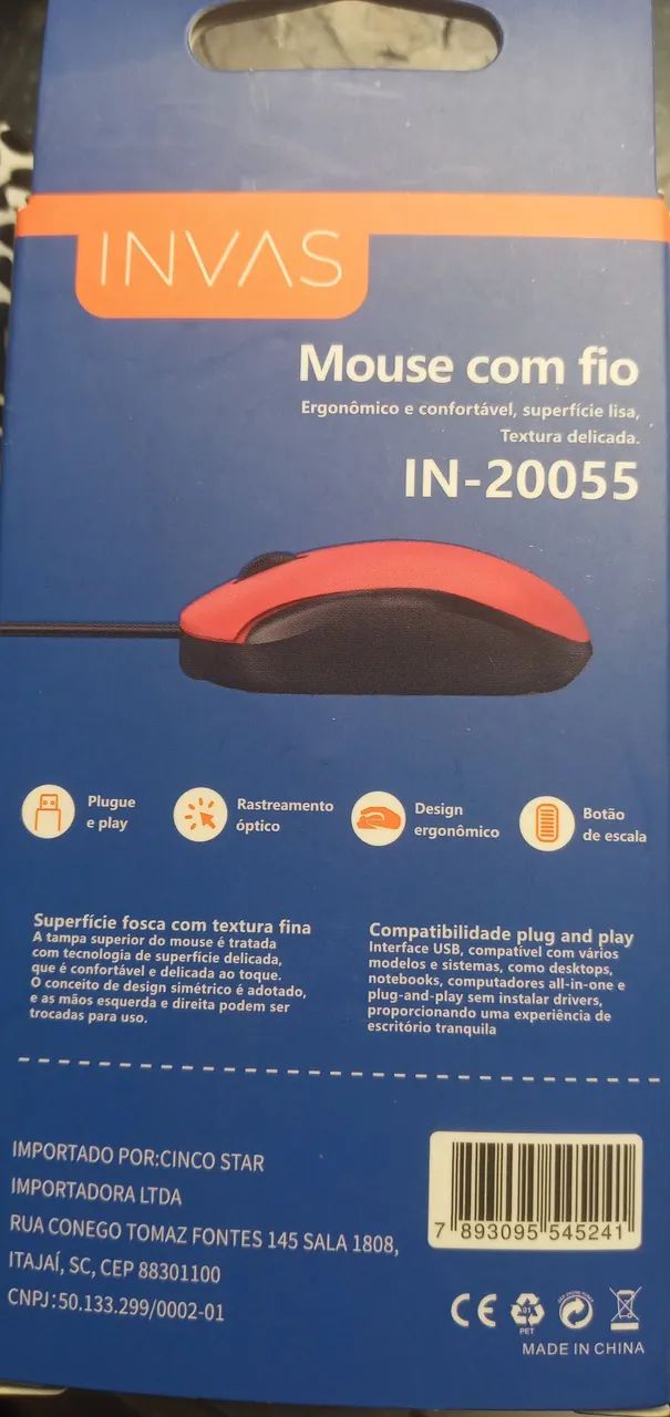 Mouse óptico USB com fio  - Foto 2