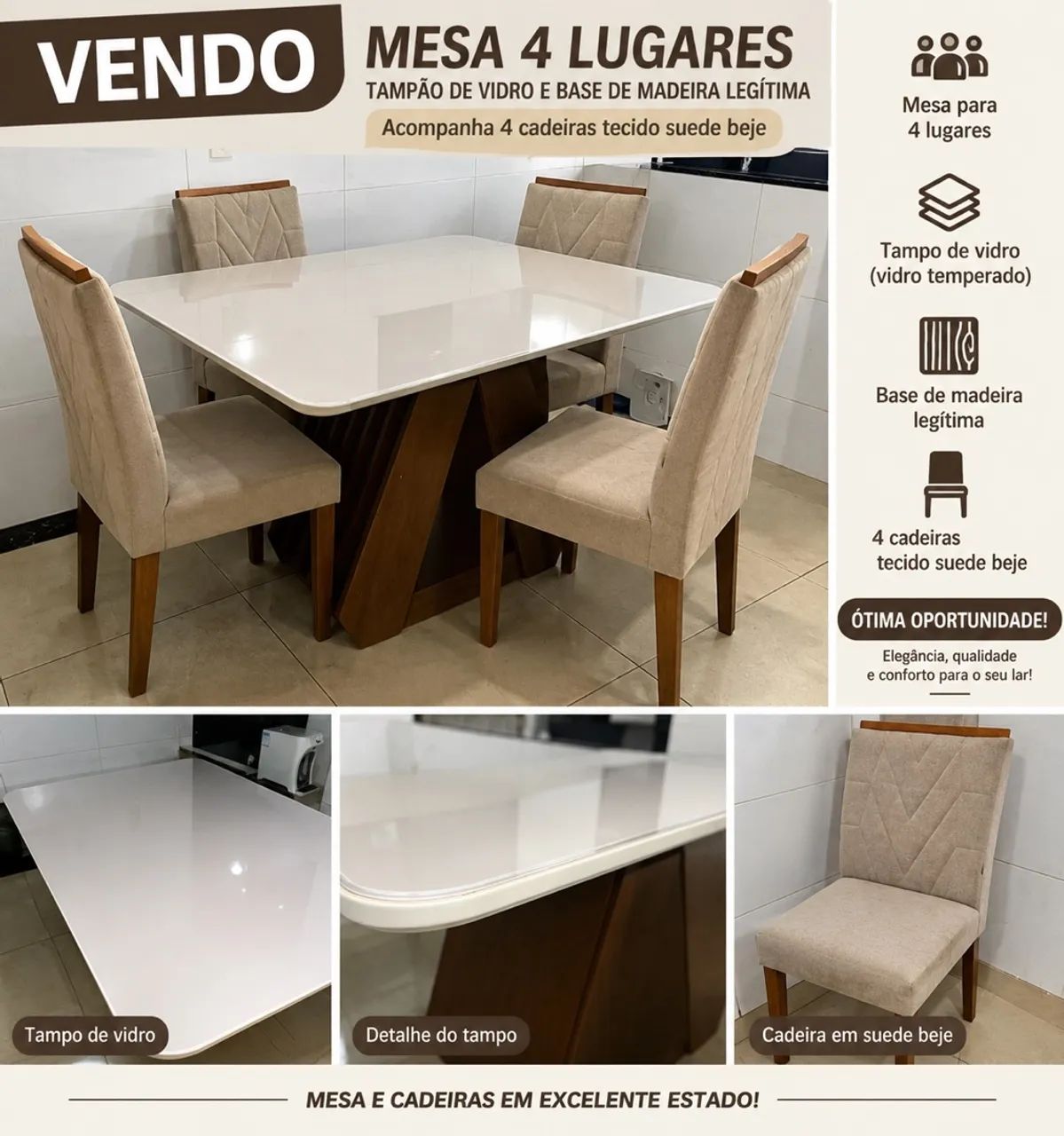 Mesa 4 lugares