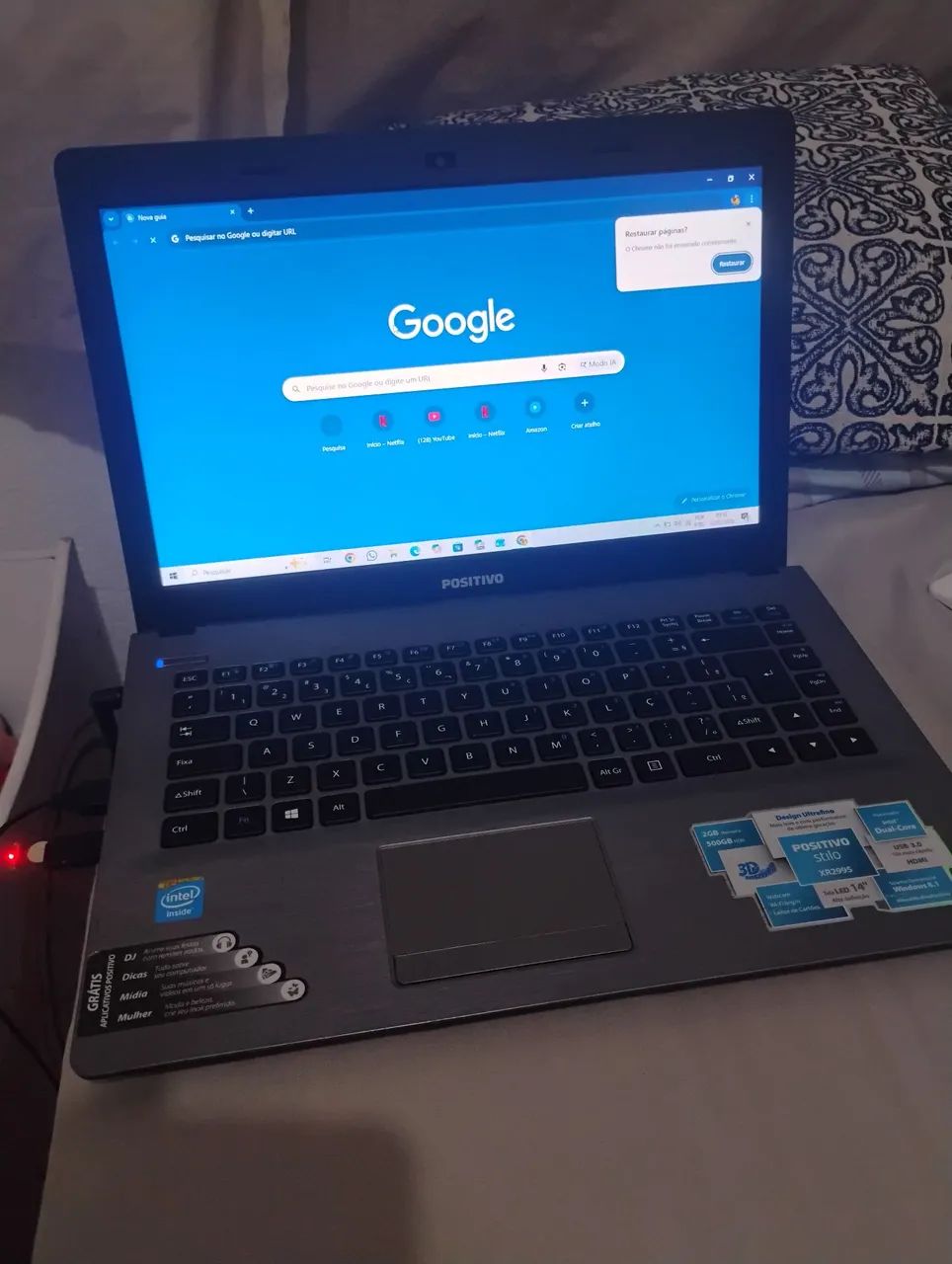 Notebook COM AVARIAS. positivo Stilo XR2995 ACEITO OFERTA PRA SAIR LOGO.