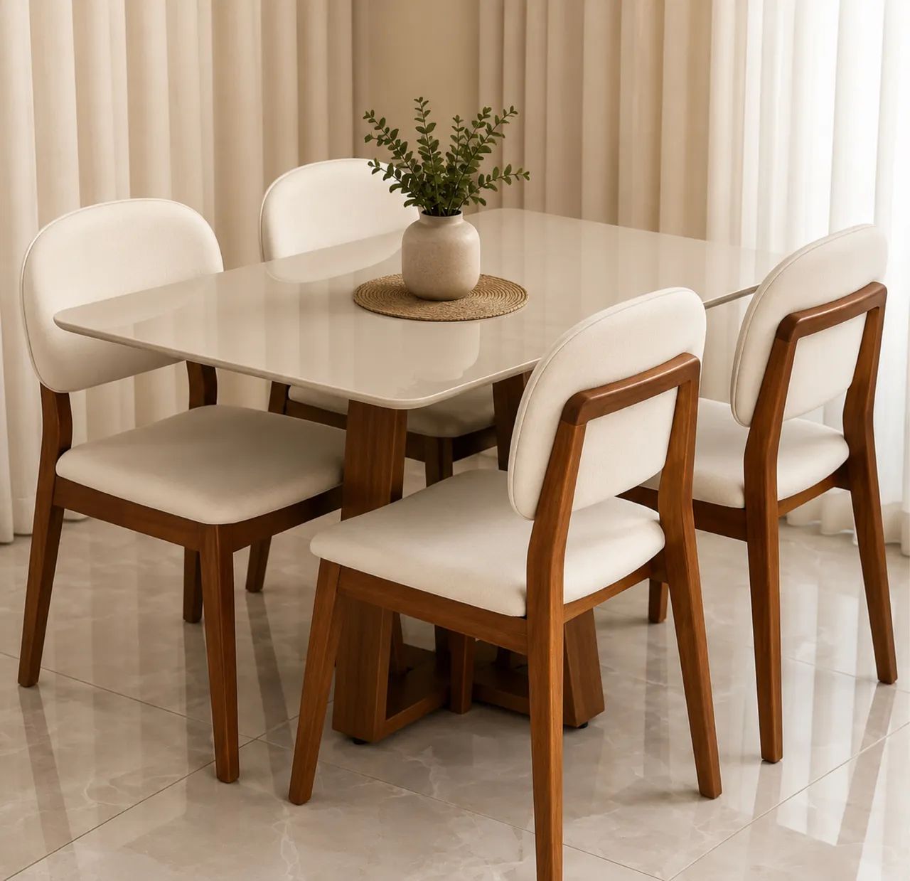 Conjunto Mesa de Jantar Com 4 Cadeiras - Medidas 120x80 - Foto 2
