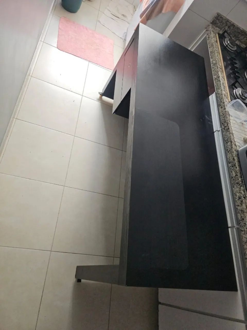 Mesa com 2 gavetas mogno maciço - Foto 2