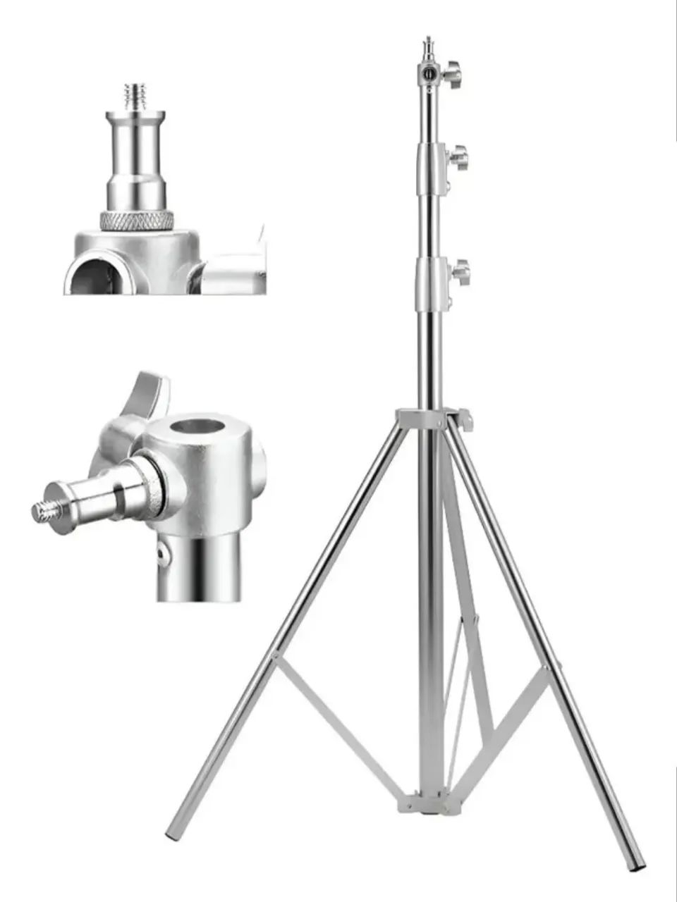 TRIPÉ PARA ILUMINAÇÃO 2,80M AÇO INOX - GREIKA - Foto 2