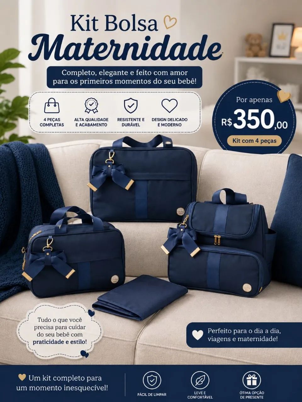 Bolsa kit  maternidade (350)ENTREGA GRATIS! Whatssap * - Foto 2