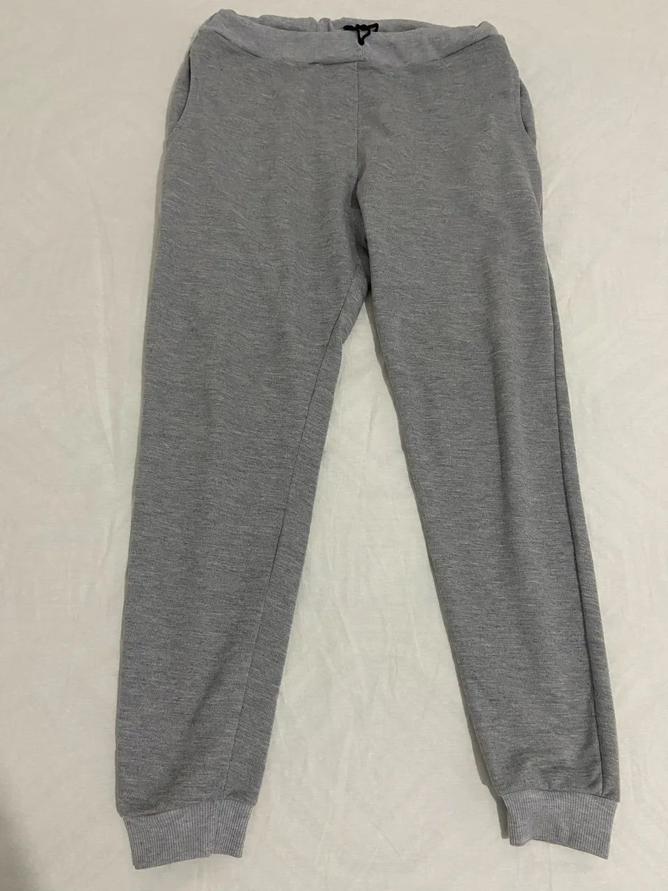 Calça moletinho cinza M