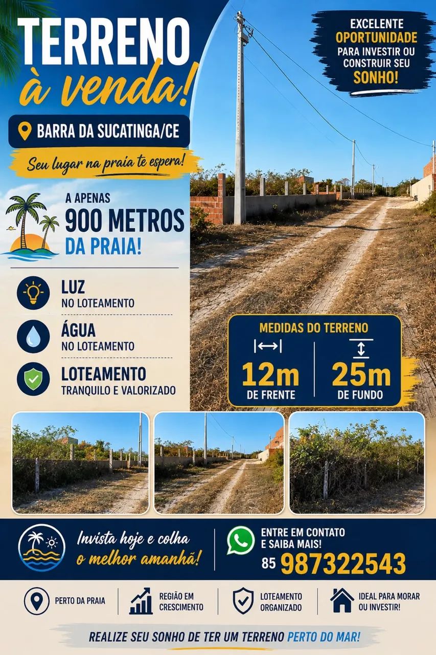  terreno pertinho da praia