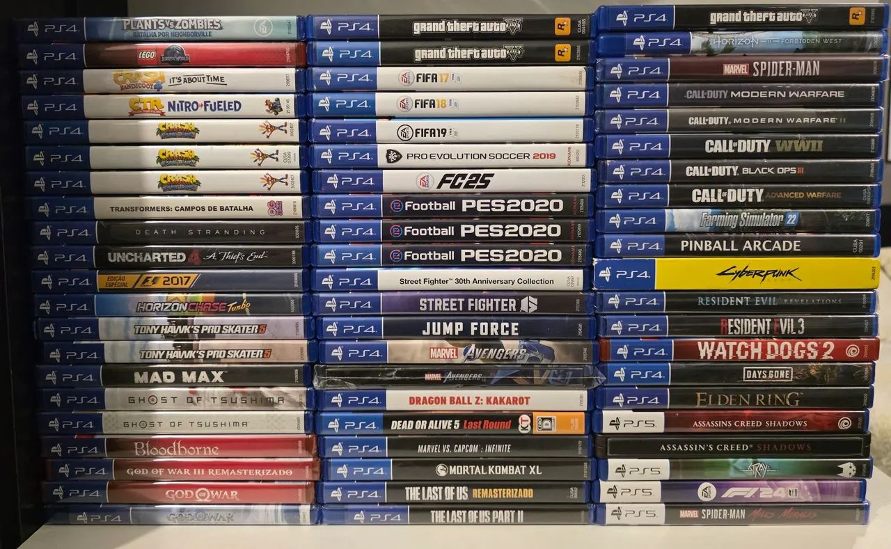 Jogos ps4 e jogos ps5 