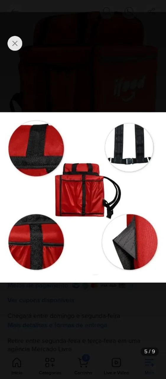 Bag de entrega com caixa de Isopor - Foto 4