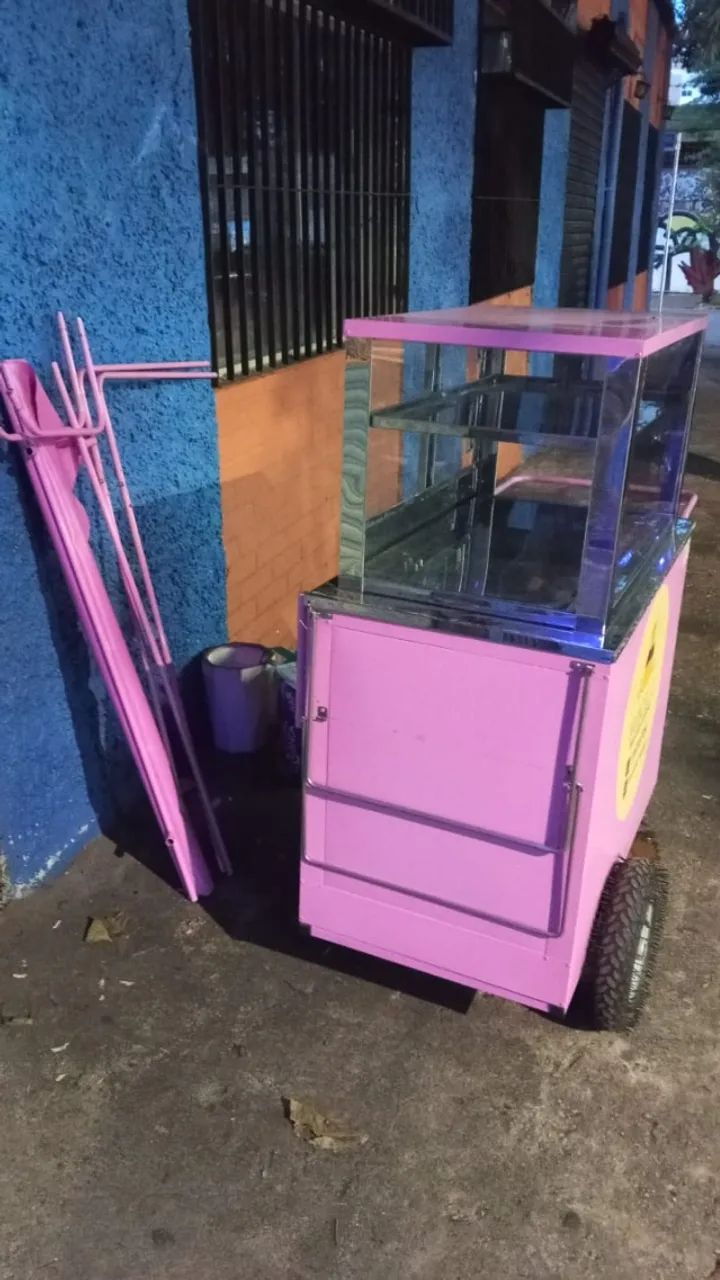 Carrinho De Bolo E Doces Térmico Com Placa De Gelo Gelox - Foto 2