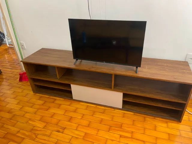 Rack para TV Até 55 Polegadas Celta Seda/Off White - Foto 2