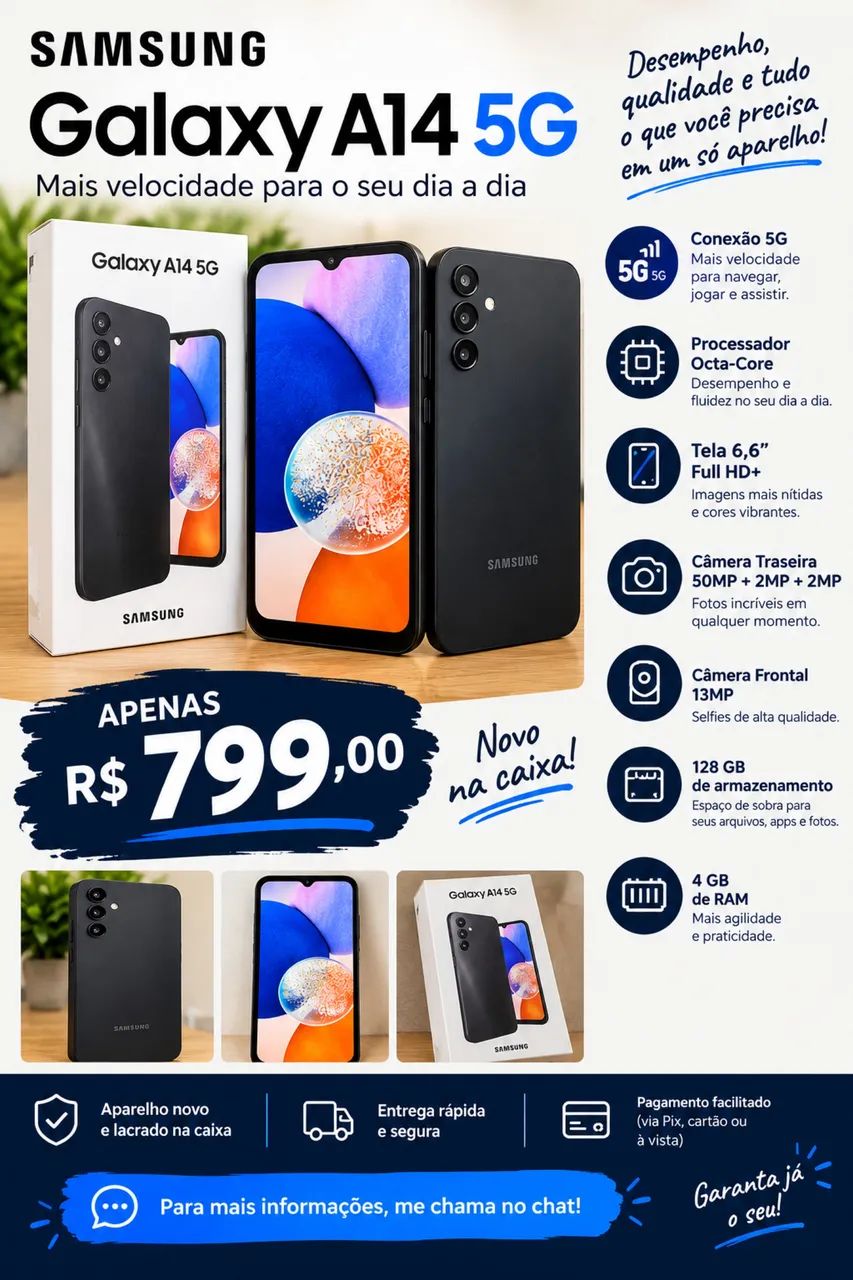 Celular novo na caixa!