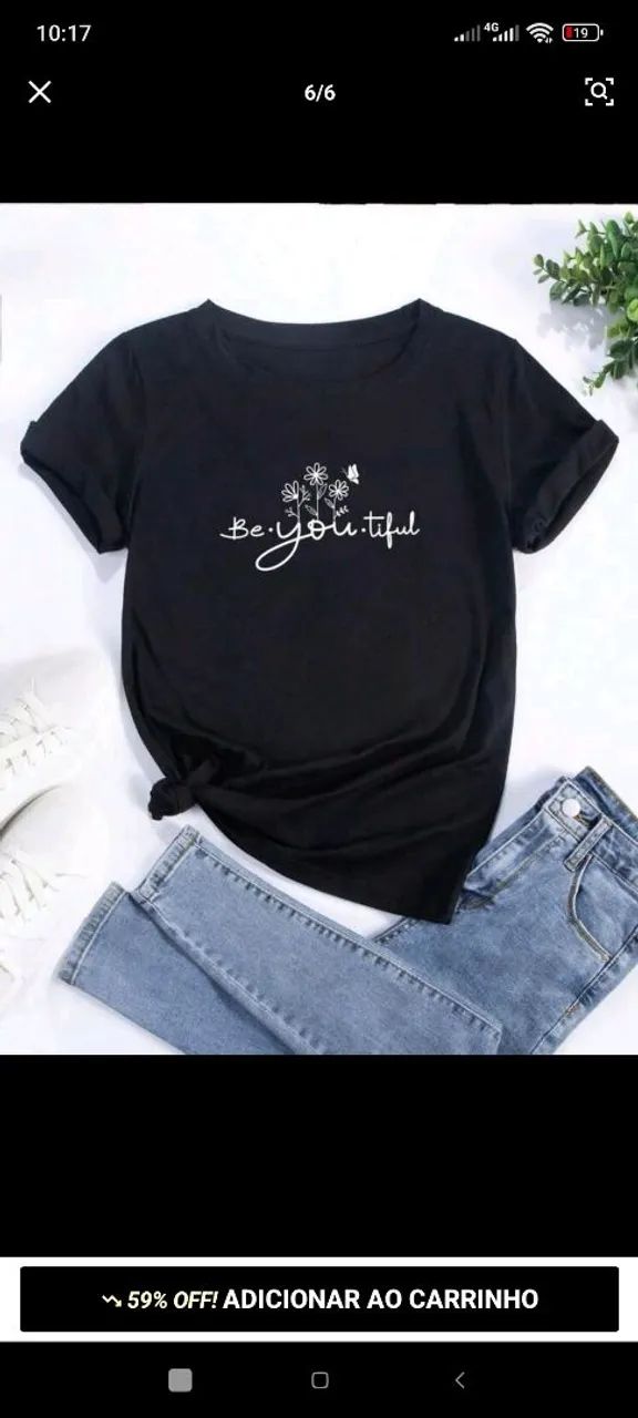 Blusa feminina de algodão 