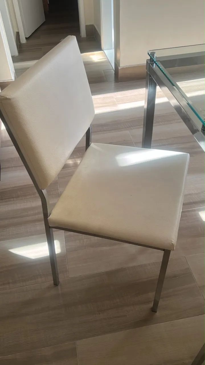 Mesa inox vidro 4 cadeiras - Foto 2