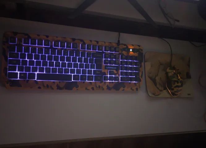 Kit teclado e mouse gamer warrior