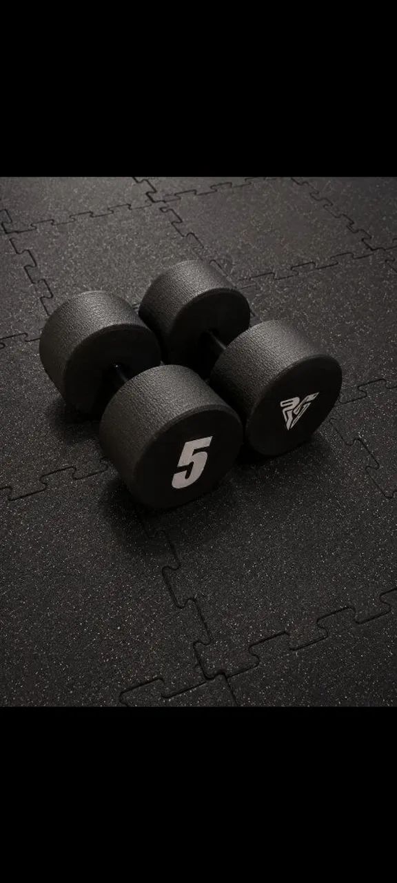 Dois halteres de 5kg