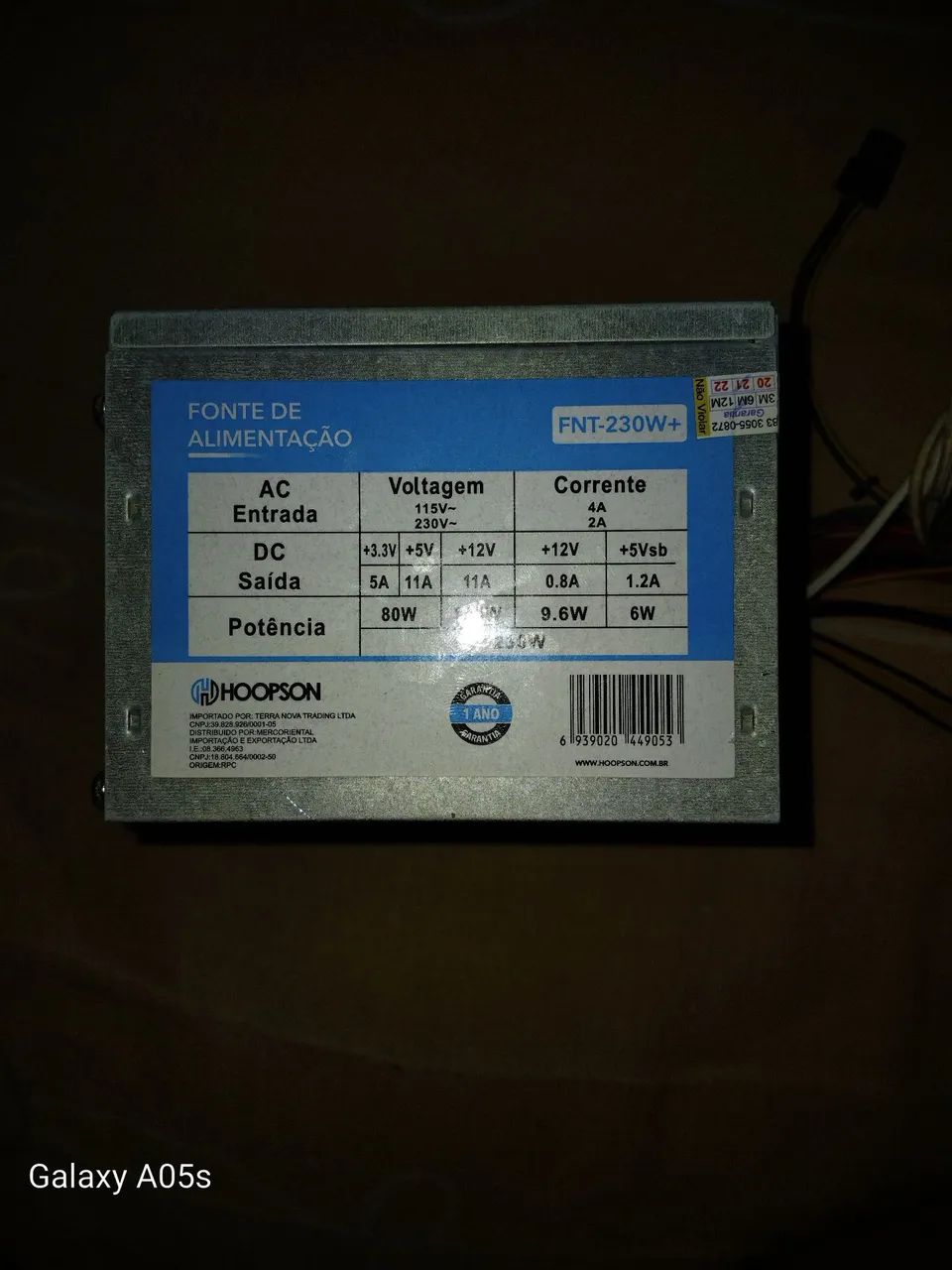 Fonte hoopson 230w - Foto 2