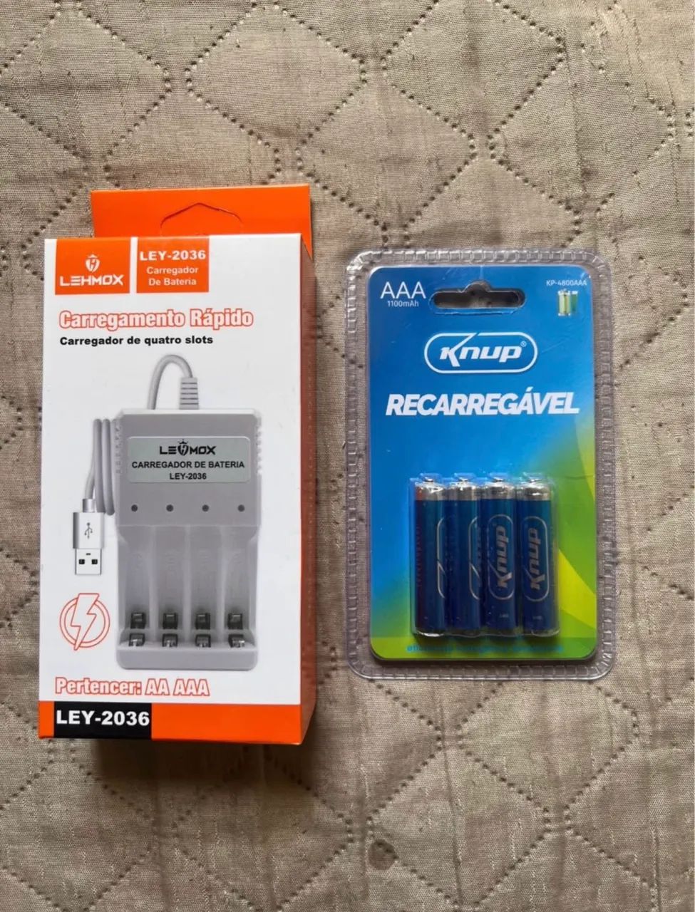 kit Pilhas recarregáveis e carregador - Foto 2