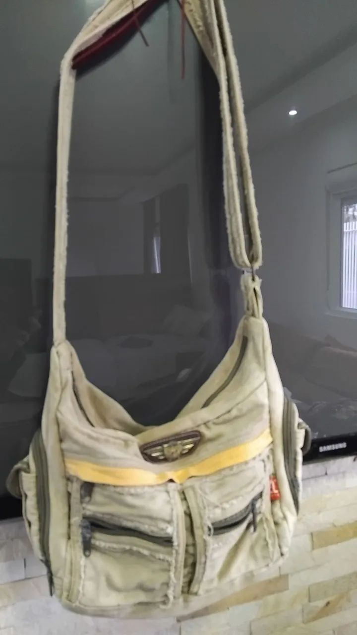 Bolsa Transversal Diesel Vintage Lona Carteiro Original - Foto 6