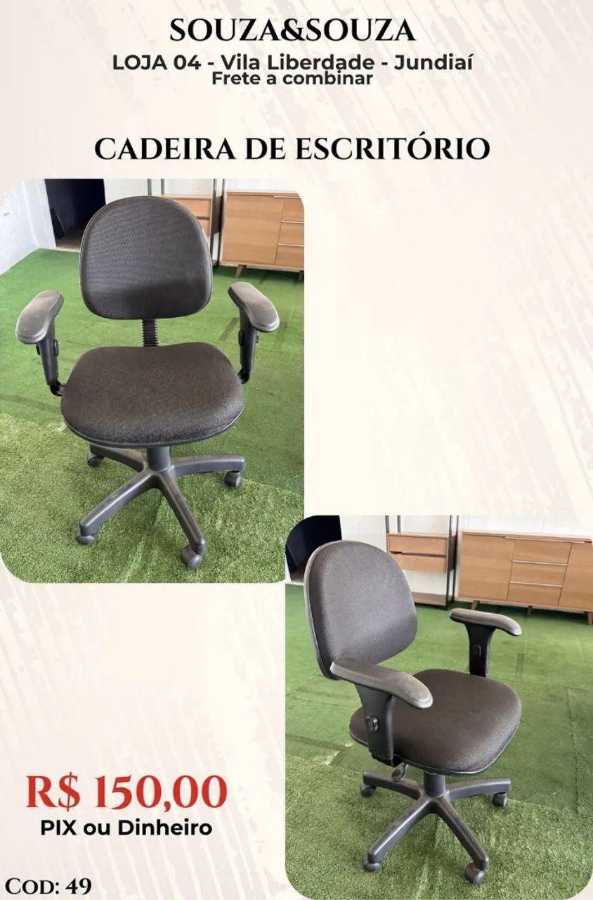Cadeiras para escritório com rodinhas - Foto 3
