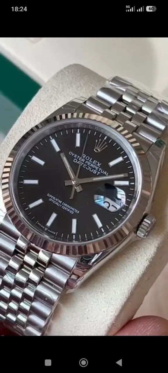 ROLEX DATE JUST / 36 MM/ DIAL PRETO/ JUBILLE/ S.C - Foto 2