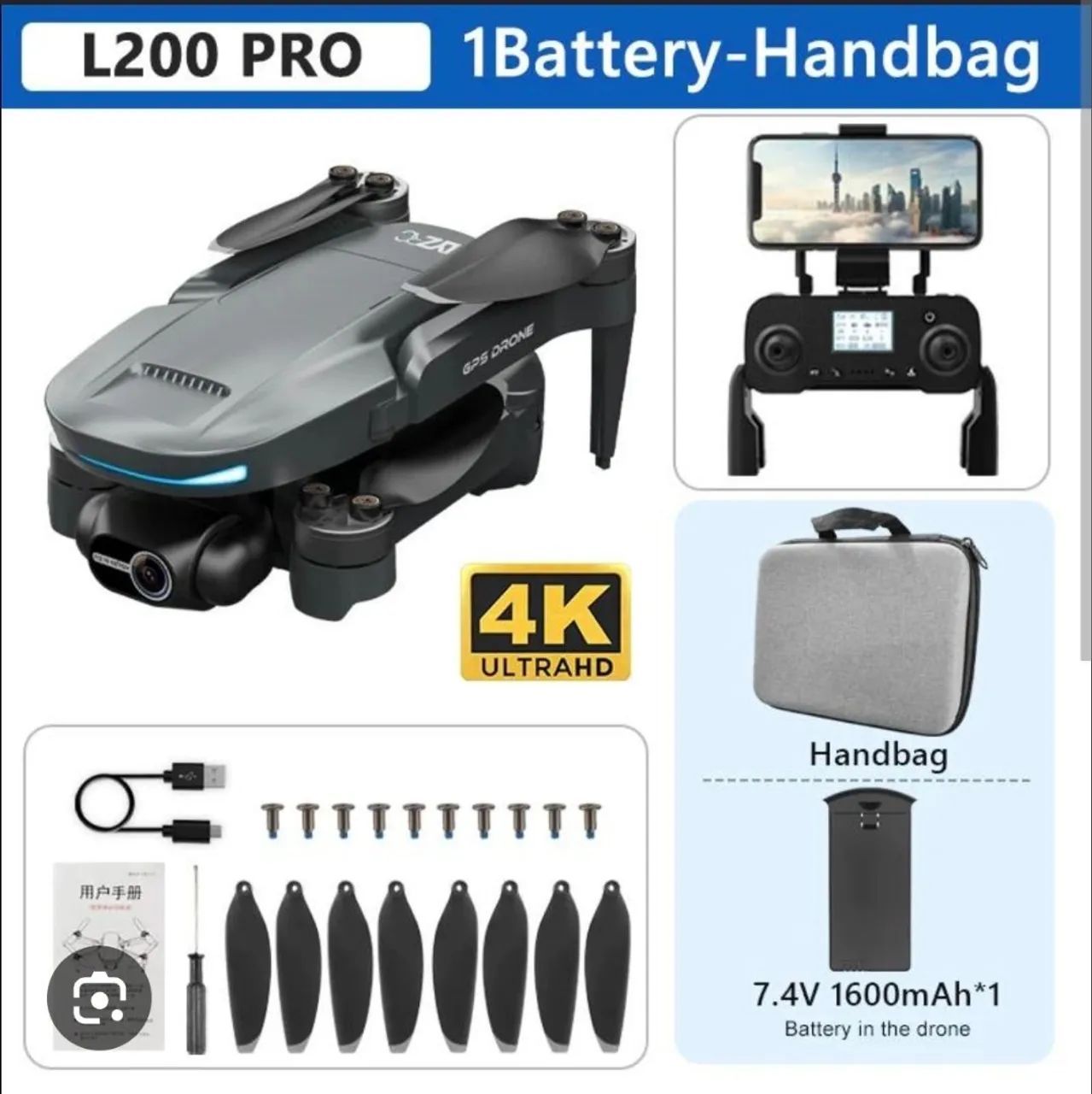 Drone profissional L200 Pro 4k
