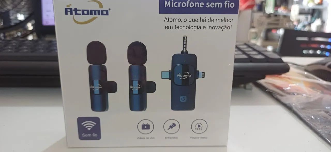 Microfone sem Fio Atomo para Tipo C e Iphone MO-F14