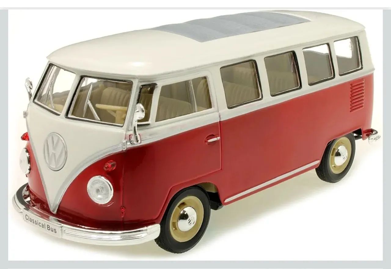 MINIATURA 1/24 VW KOMBI T1 1963 VERMELHA - Foto 2