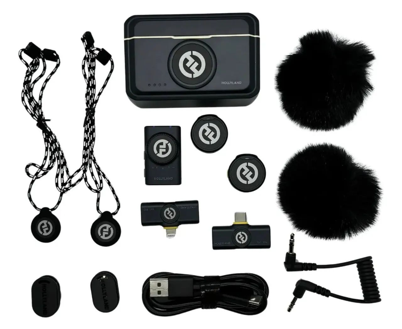 Hollyland Lark M2 Combo ブラック Sistema Mic Hollyland Lark M2 Combo - WorldView
