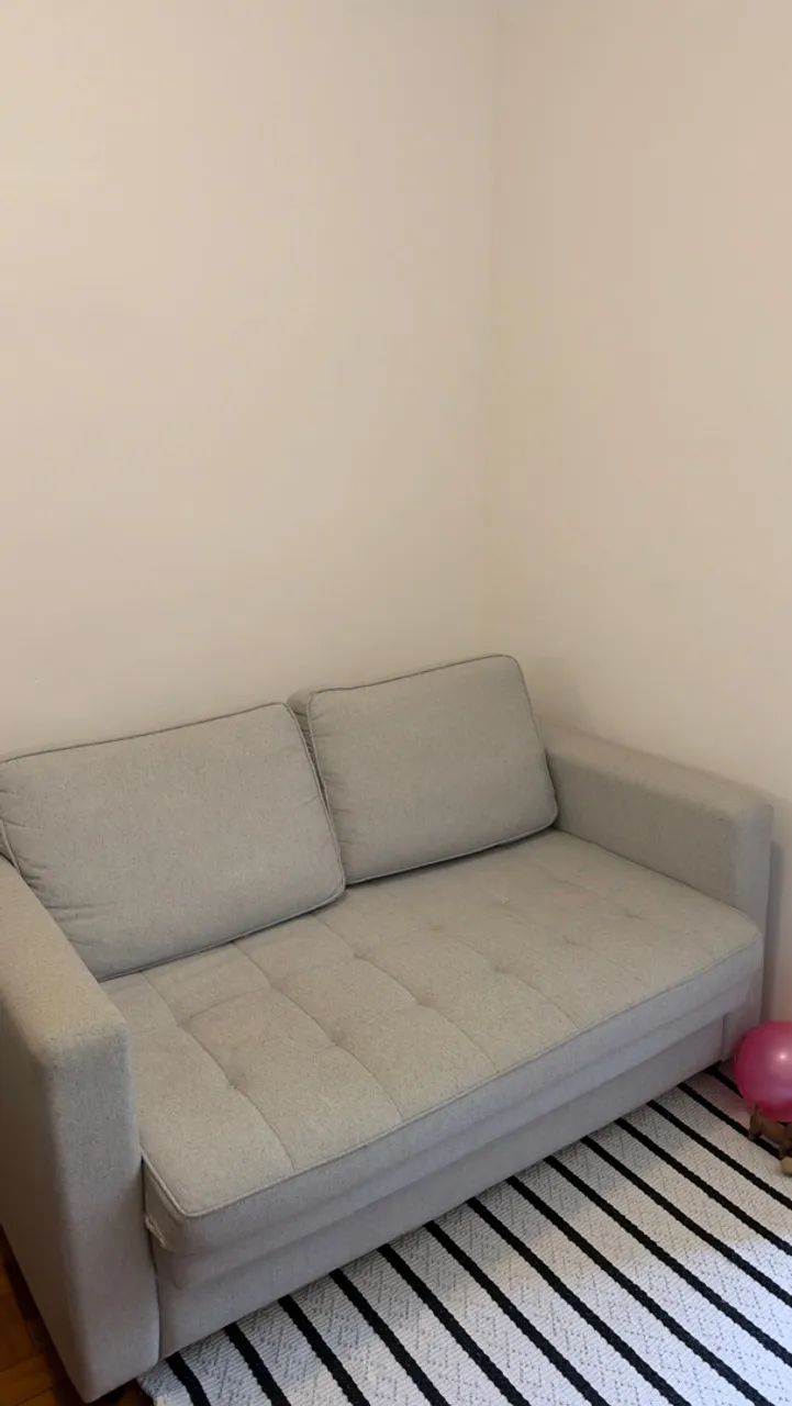 Sofá-cama cinza  - Foto 3