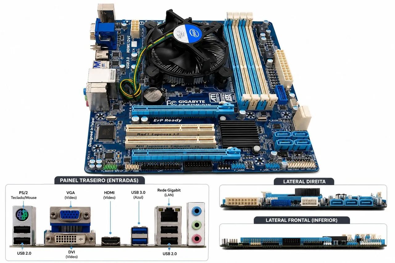 PLACA MÃE GIGABYTE GA-B75M-D3H !!! - Foto 2