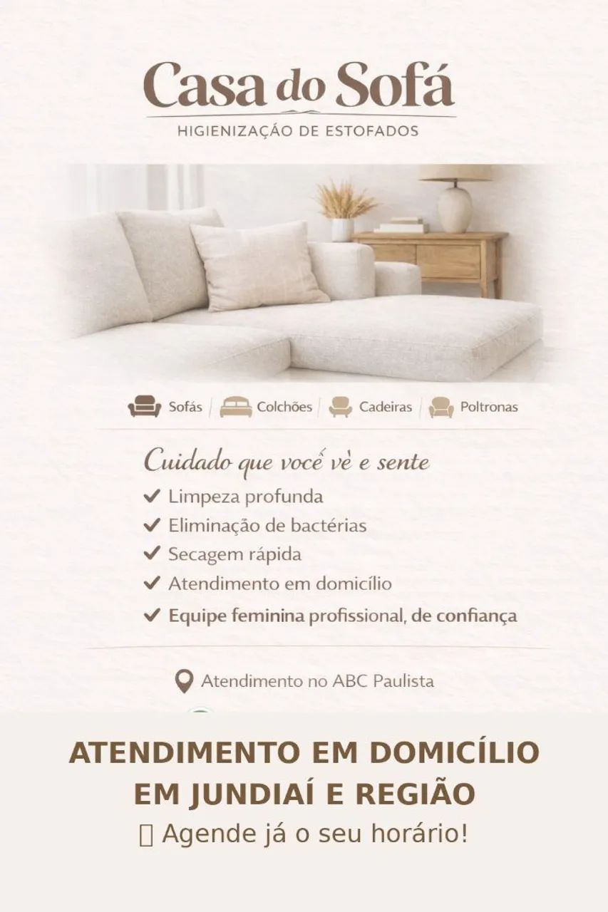 HIGIENIZAÇÃO DE ESTOFADOS 