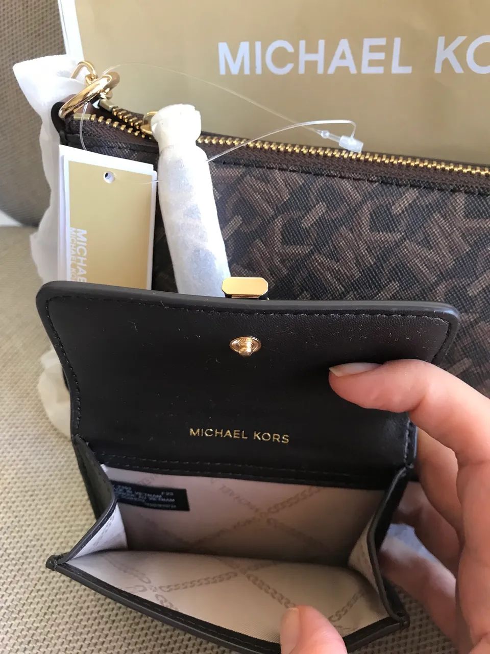Bolsa Michael kors empire nova e porta cartão MK legacy - Bolsas
